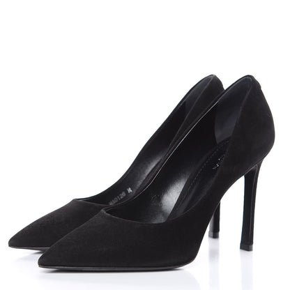 Louis Vuitton Suede Pumps 37 Black 3 of 10