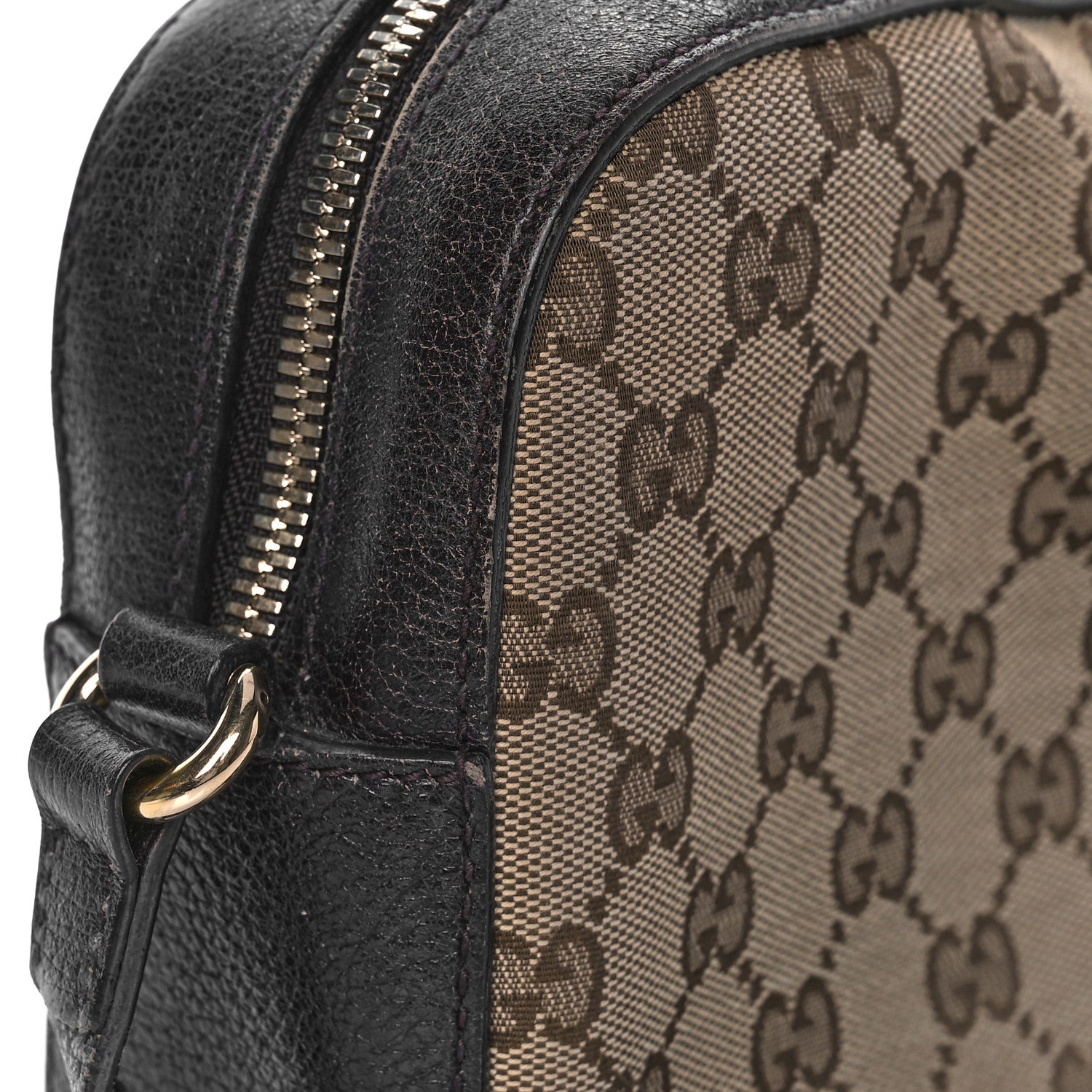 Gucci Monogram Web Small Webby Bee Shoulder Bag Dark Brown 14 of 22