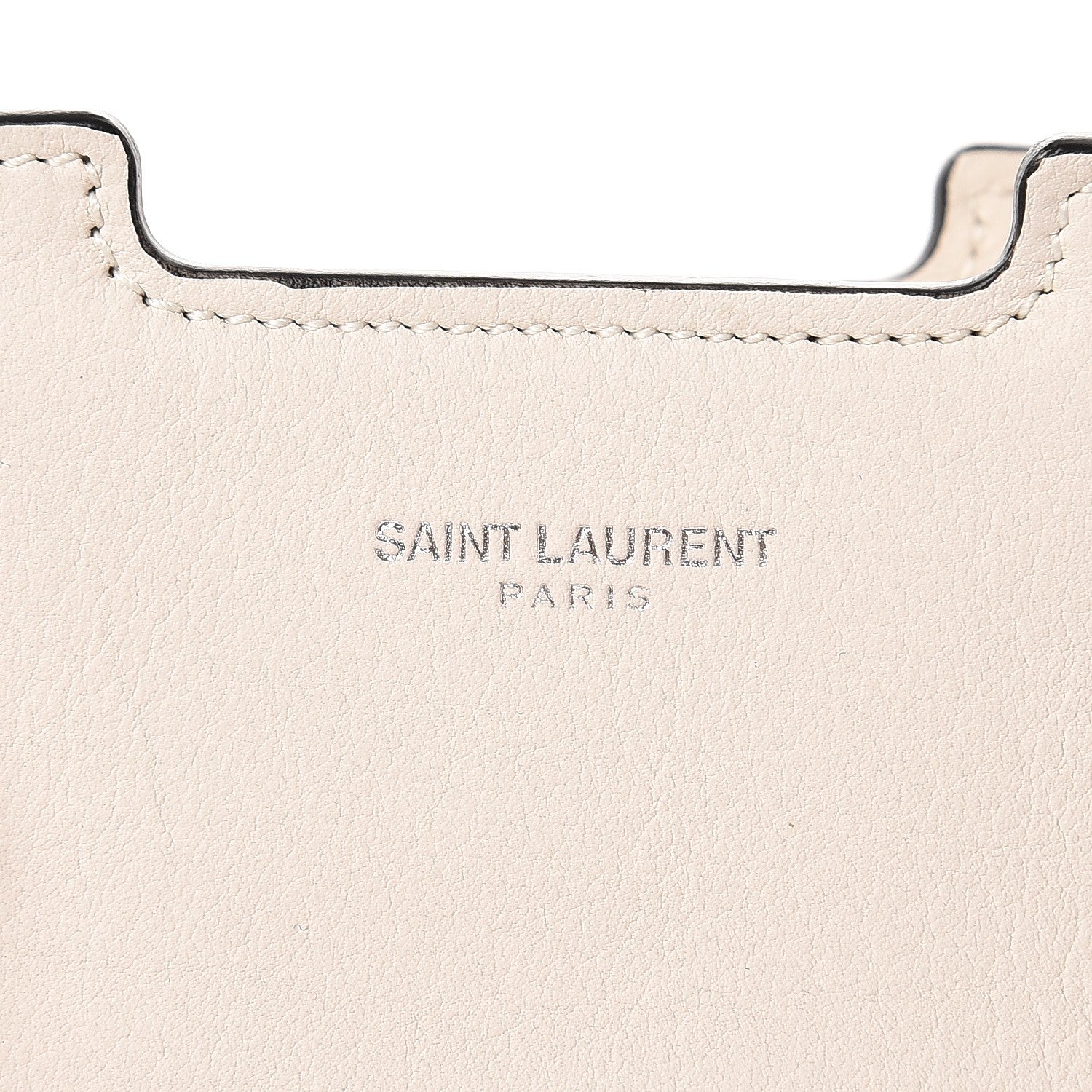 Saint Laurent Calfskin Monogram Baby Cabas Dove White 8 of 8