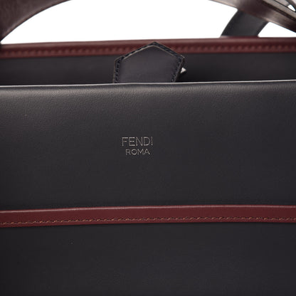 Fendi Vitello Century Opaco F is Fendi Bi-Color Regular Runaway Satchel Blue Notte Bordeaux 7 of 8