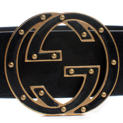 Gucci Leather Blondie GG Buckle Belt 80 32 Black 3 of 4