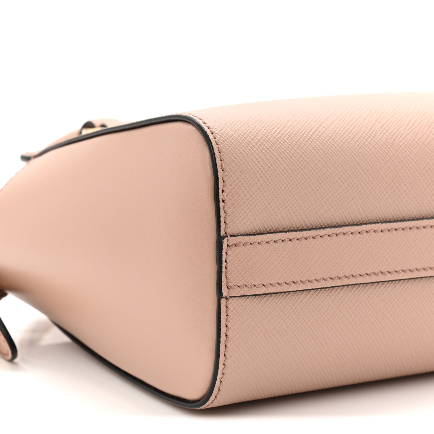 Prada Saffiano Soft Calfskin Mini Zippered Tote Cipria 8 of 9