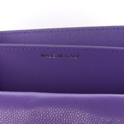 Chanel Caviar Quilted Flap Card Holder Wallet Purple 4 of 6