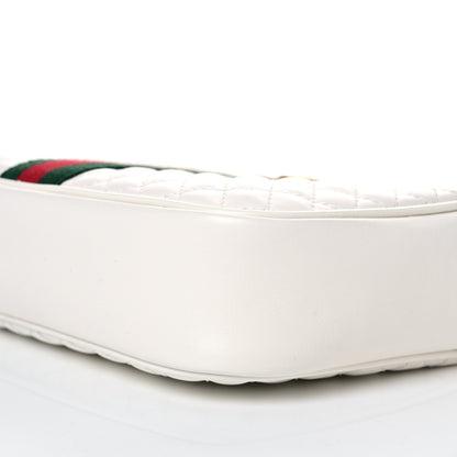 Gucci Calfskin Web Trapuntata Small Shoulder Bag Off White 9 of 11