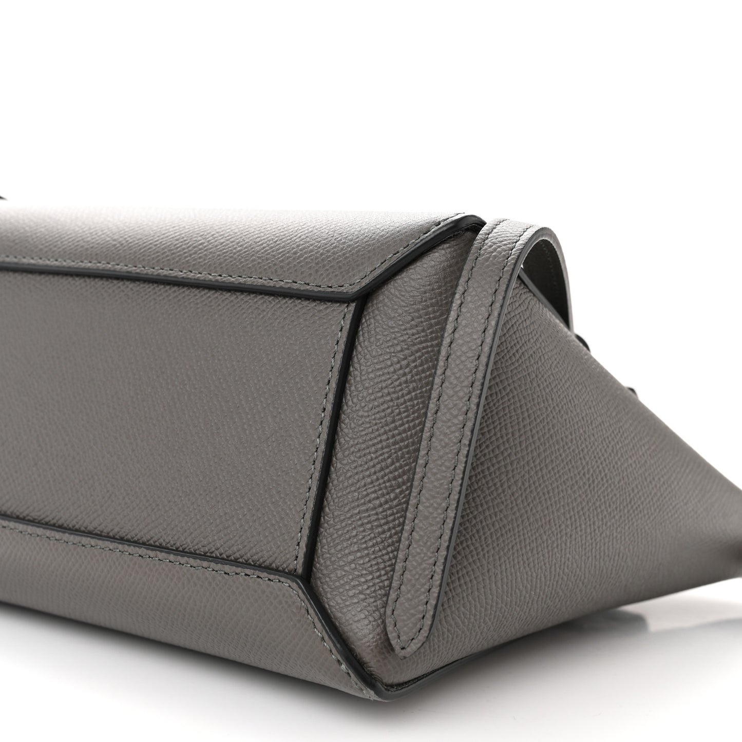 Grained Calfskin Nano Belt Bag Grey