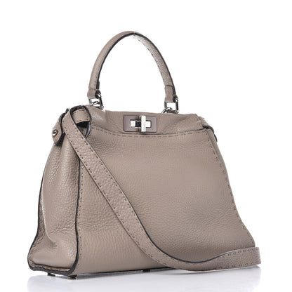 Fendi Cuoio Romano Selleria Medium Peekaboo Iconic Satchel Corda 3 of 7