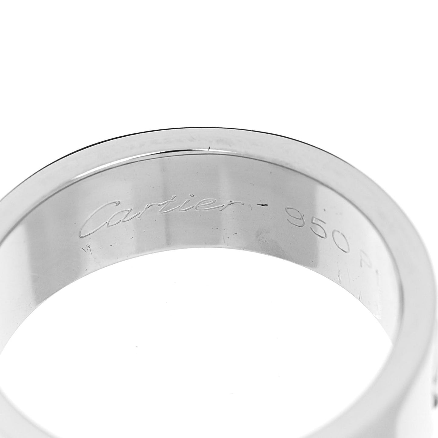 Platinum 5.5mm LOVE Ring 48 4.5