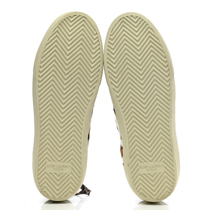 Saint Laurent Calfskin Pony Hair Star Court Sneakers 38 White 8 of 8