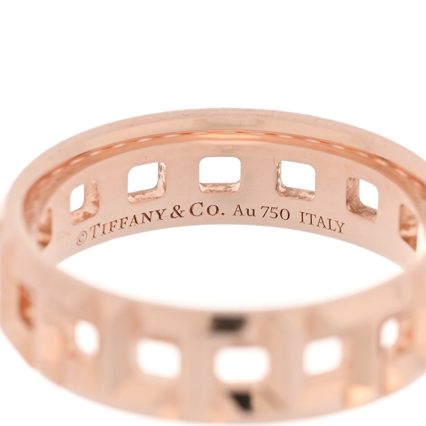 18K Rose Gold Wide T True Ring 53 6.5
