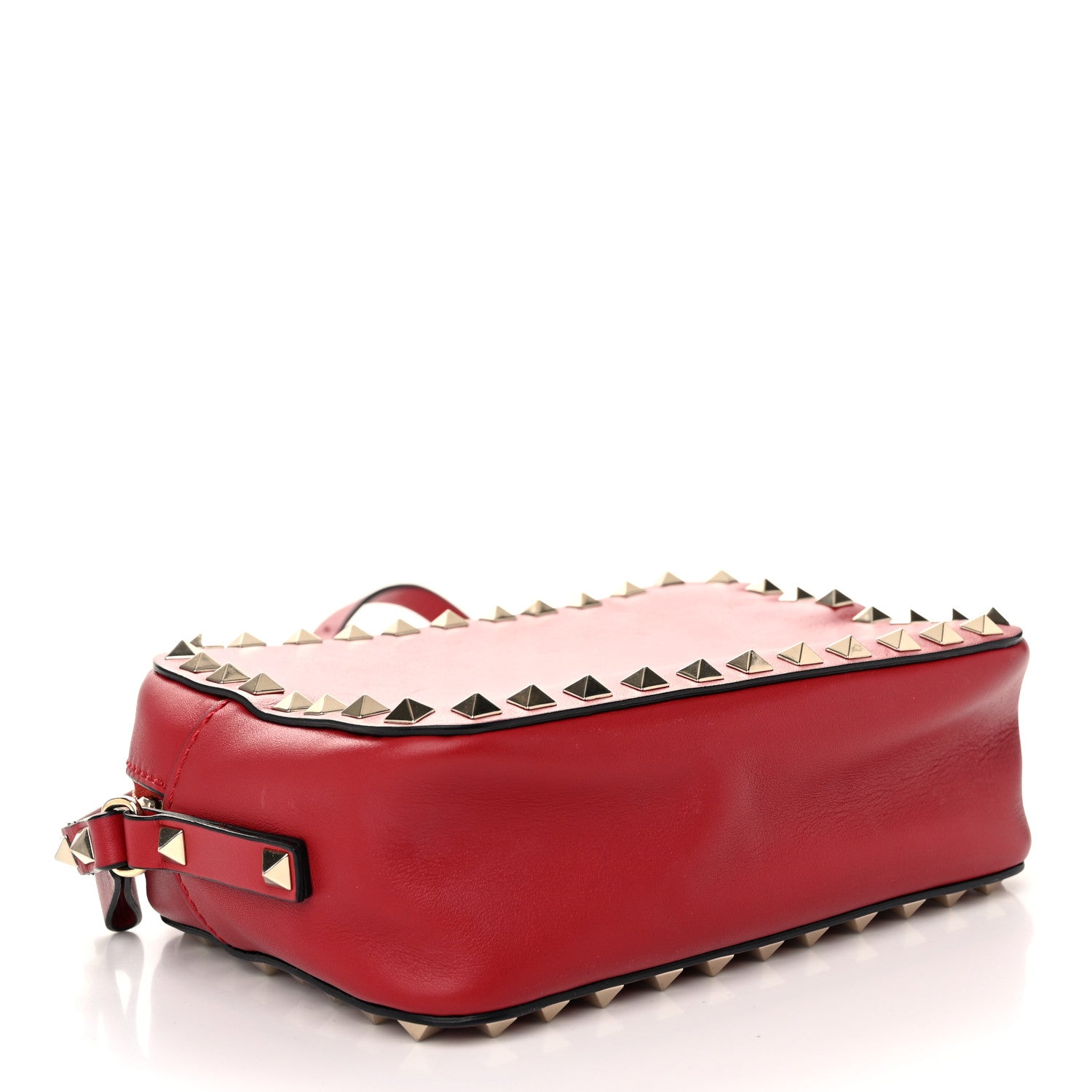 Valentino Garavani Calfskin Rockstud Camera Crossbody Bag Red 4 of 10