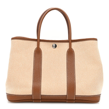 Hermes Toile Negonda Garden Party 30 TPM Ecru Orange Gold 1 of 9