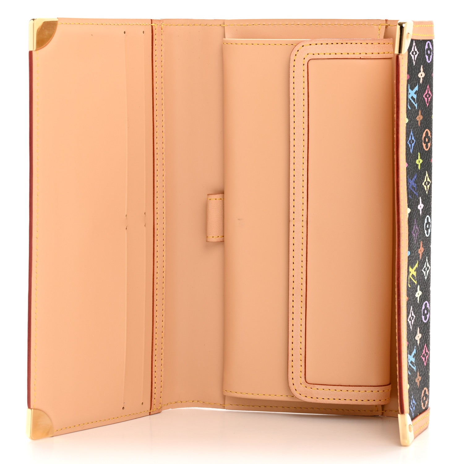 Louis Vuitton Monogram Multicolor Porte Tresor International Wallet Black 5 of 10