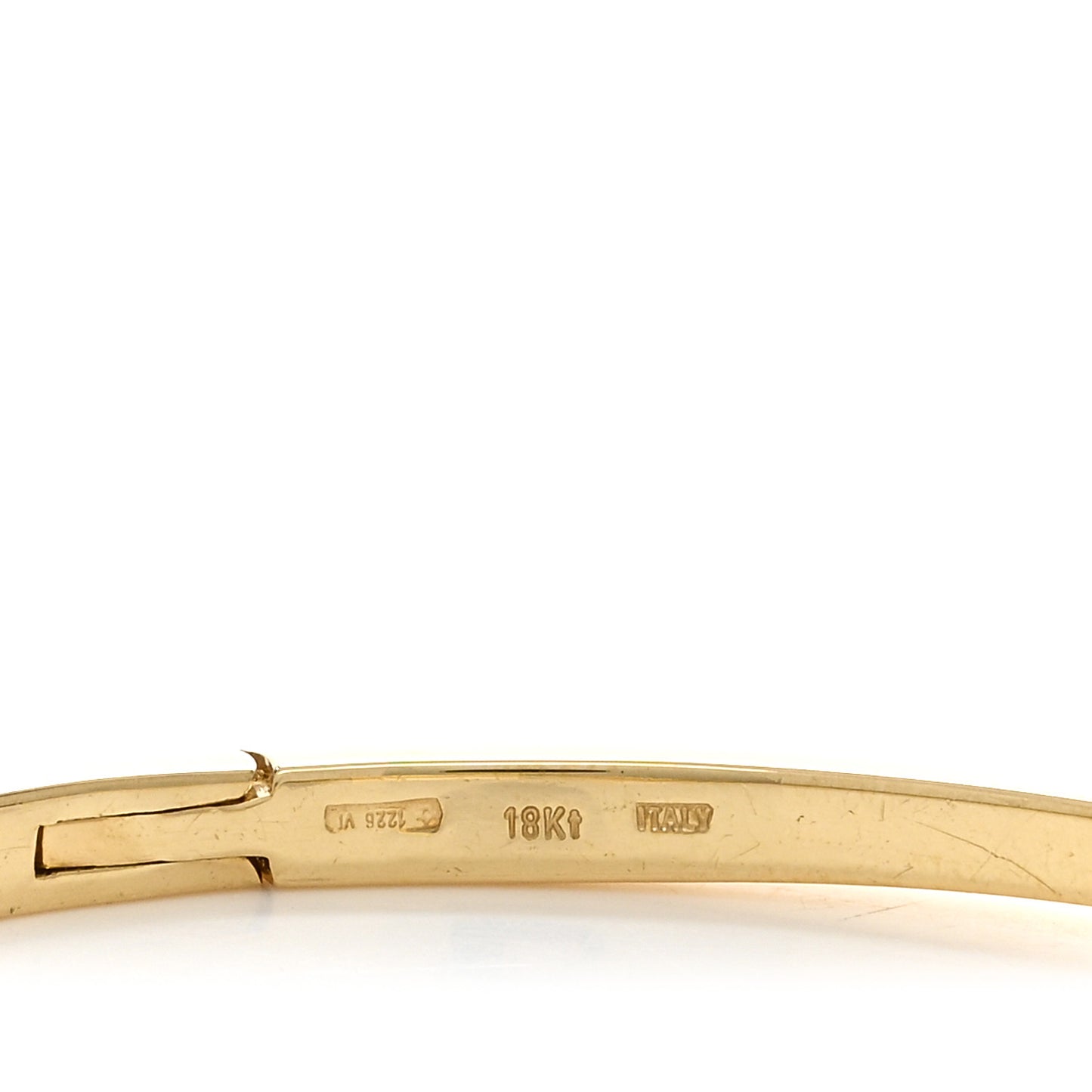 18K Yellow Gold Diamond Hinge Bangle Bracelet