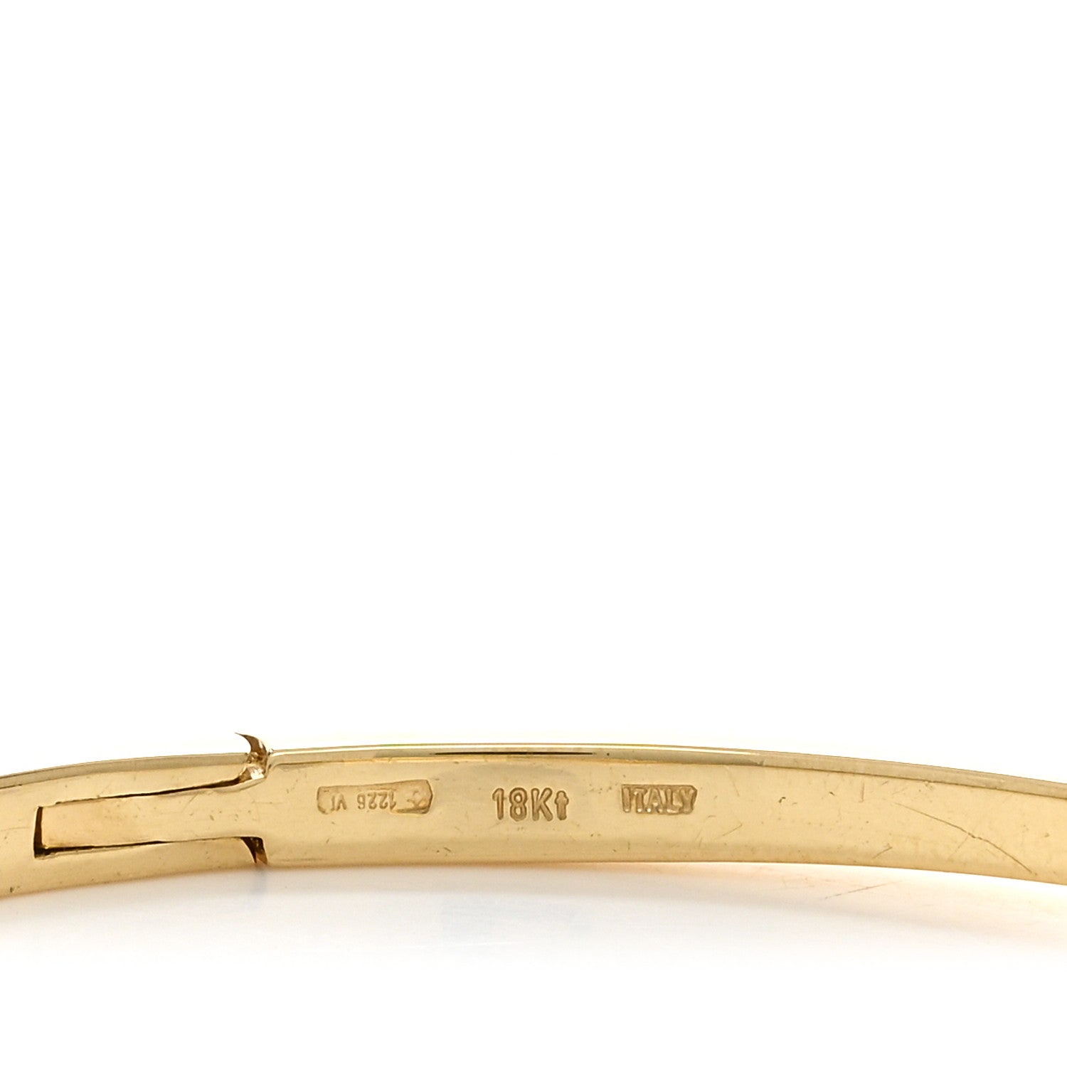 Roberto Coin 18K Yellow Gold Diamond Hinge Bangle Bracelet 3 of 3