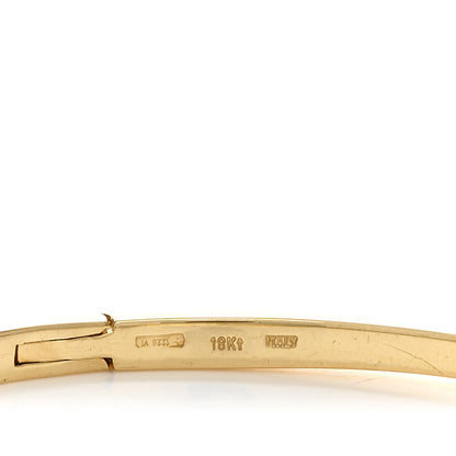 Roberto Coin 18K Yellow Gold Diamond Hinge Bangle Bracelet 3 of 3