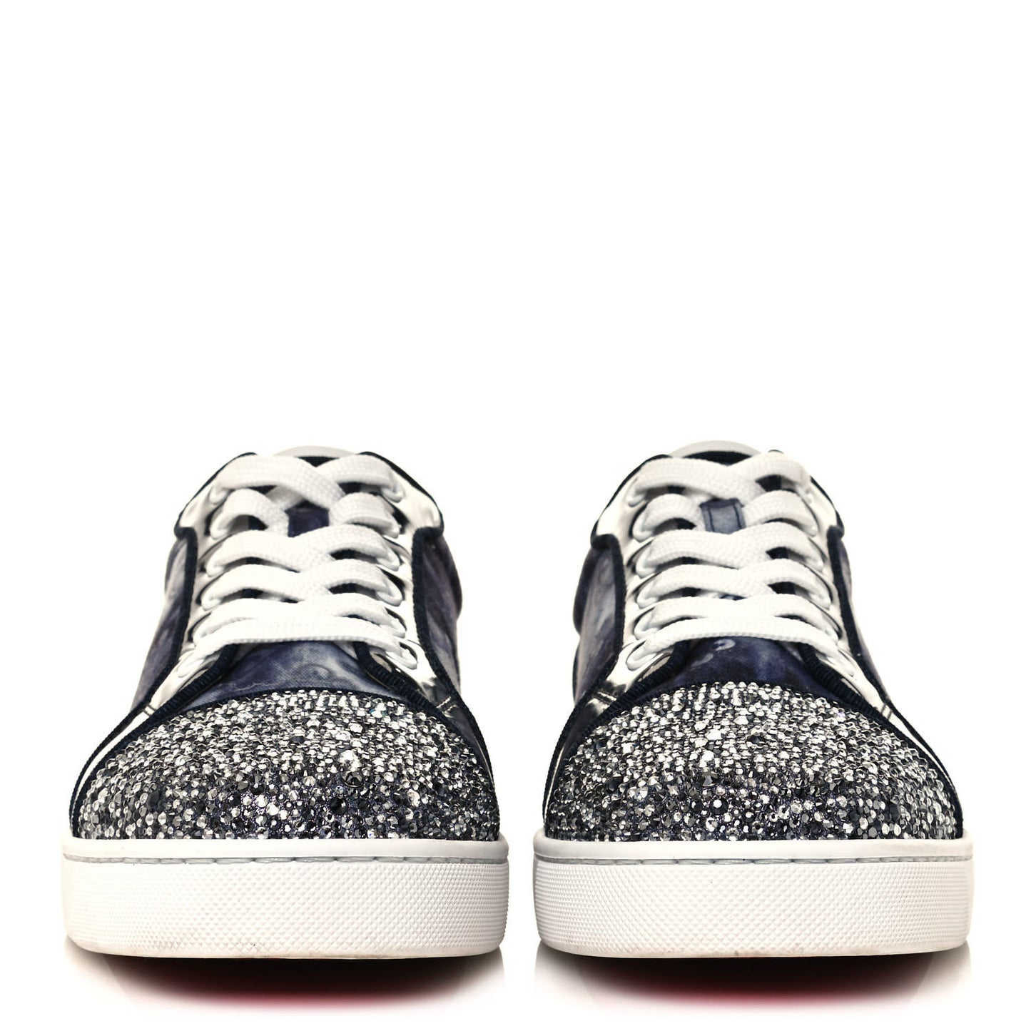 Calfskin Cotton Vieira Strass Womens Orlato Flat Sneakers 40 Multicolor