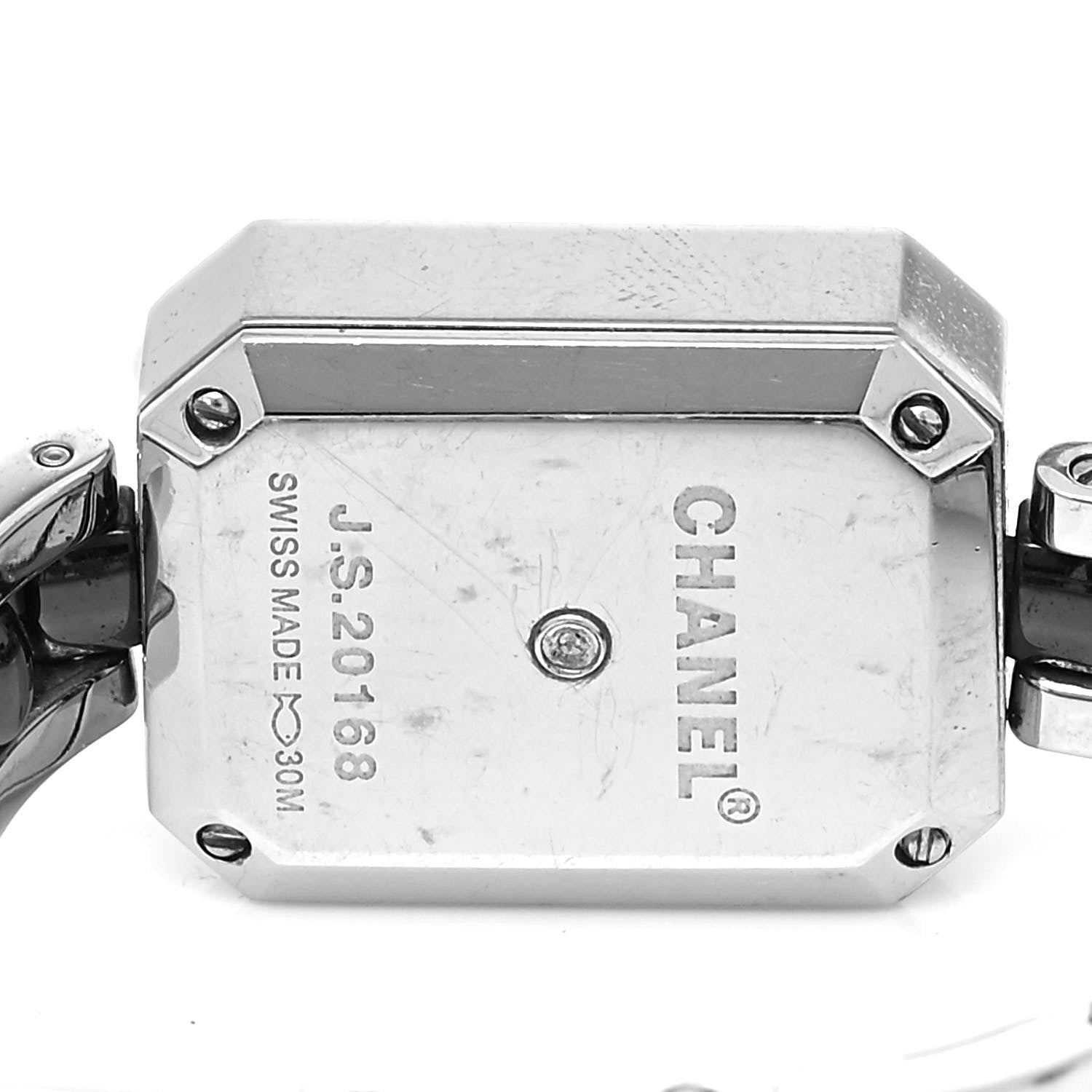 Chanel Stainless Steel Ceramic Diamond Bezel 20mm Premiere Quartz Watch Black 4 of 4