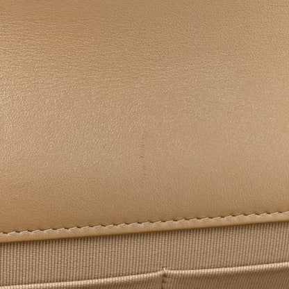Chanel Metallic Goatskin Quilted Chanel 19 Wallet On Chain WOC Gold 14 of 15