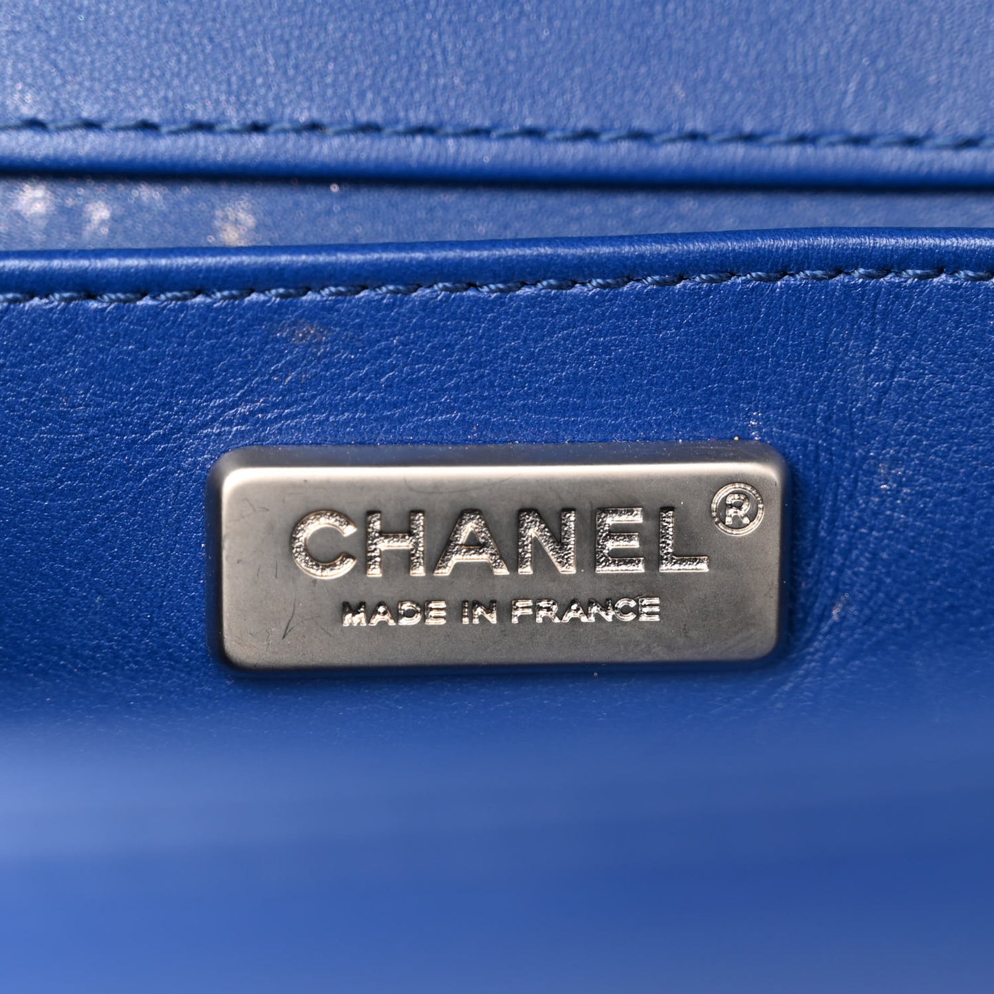 Matte Snakeskin Medium Boy Flap Blue