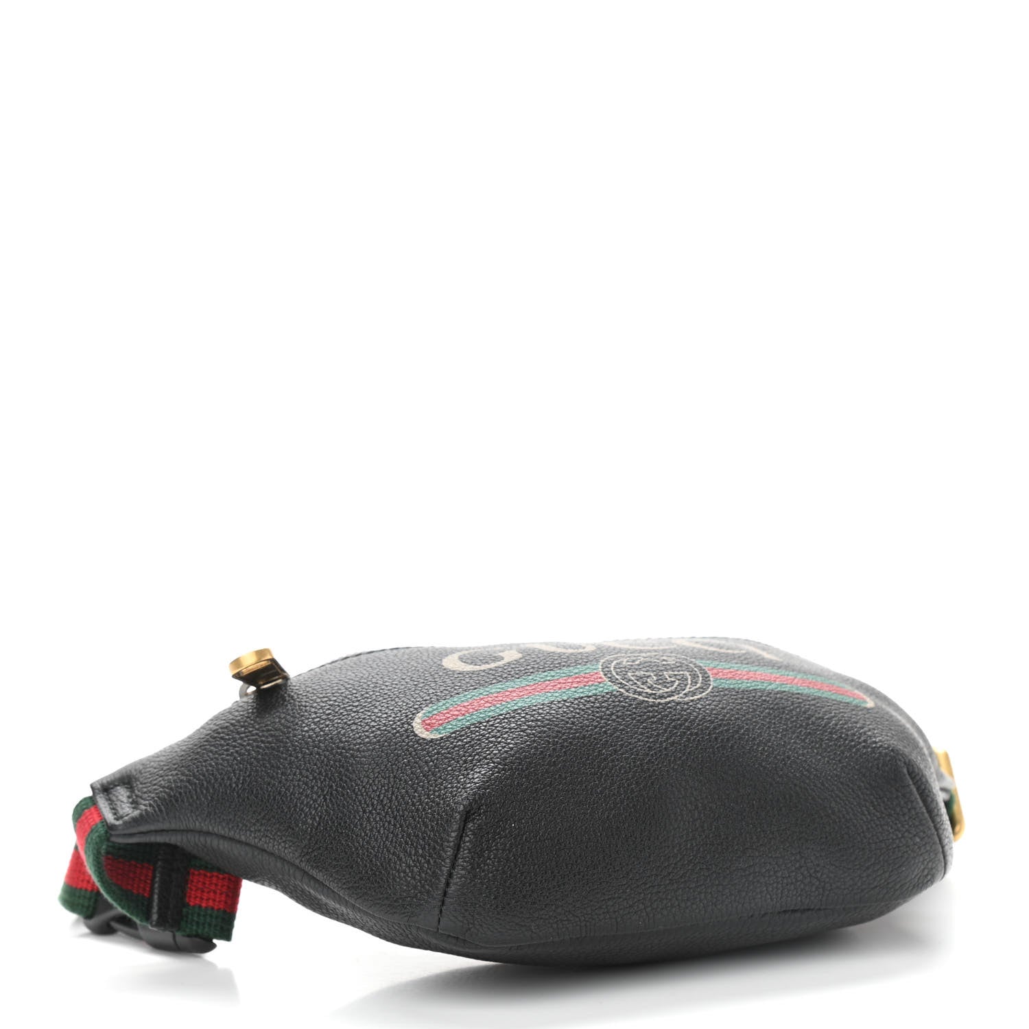 Gucci Grained Calfskin Small Logo Belt Bag Black 7 of 19