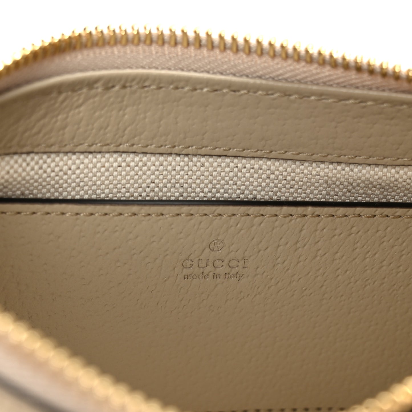 GG Supreme Monogram Textured Dollar Calfskin Web Mini Ophidia GG Handbag Beige Mystic White Oatmeal