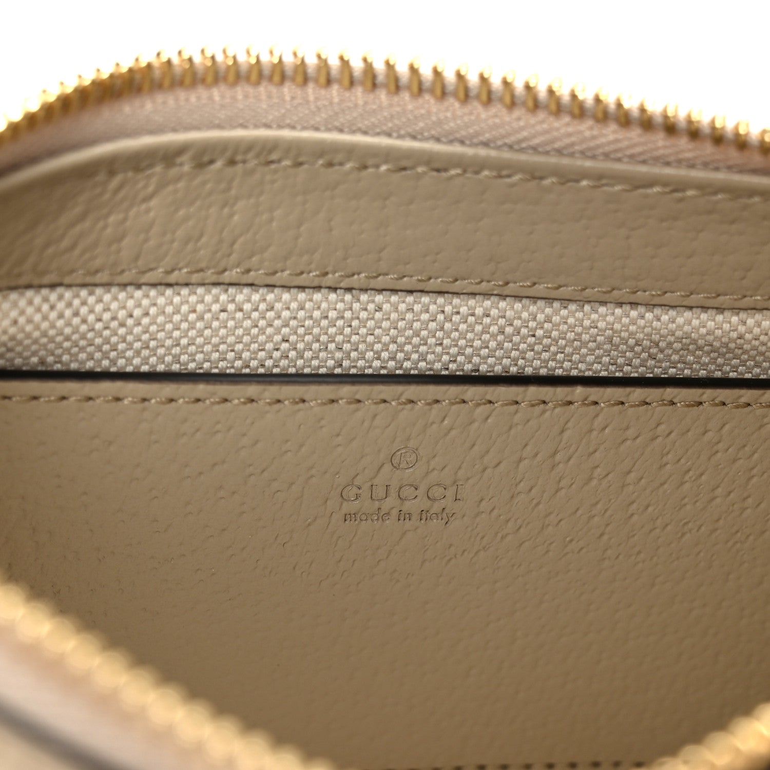 Gucci GG Supreme Monogram Textured Dollar Calfskin Web Mini Ophidia GG Handbag Beige Mystic White Oatmeal 6 of 11