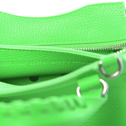 Balenciaga Grained Calfskin Neo Classic Silver Hardware Nano City Crossbody Fluo Green 7 of 10