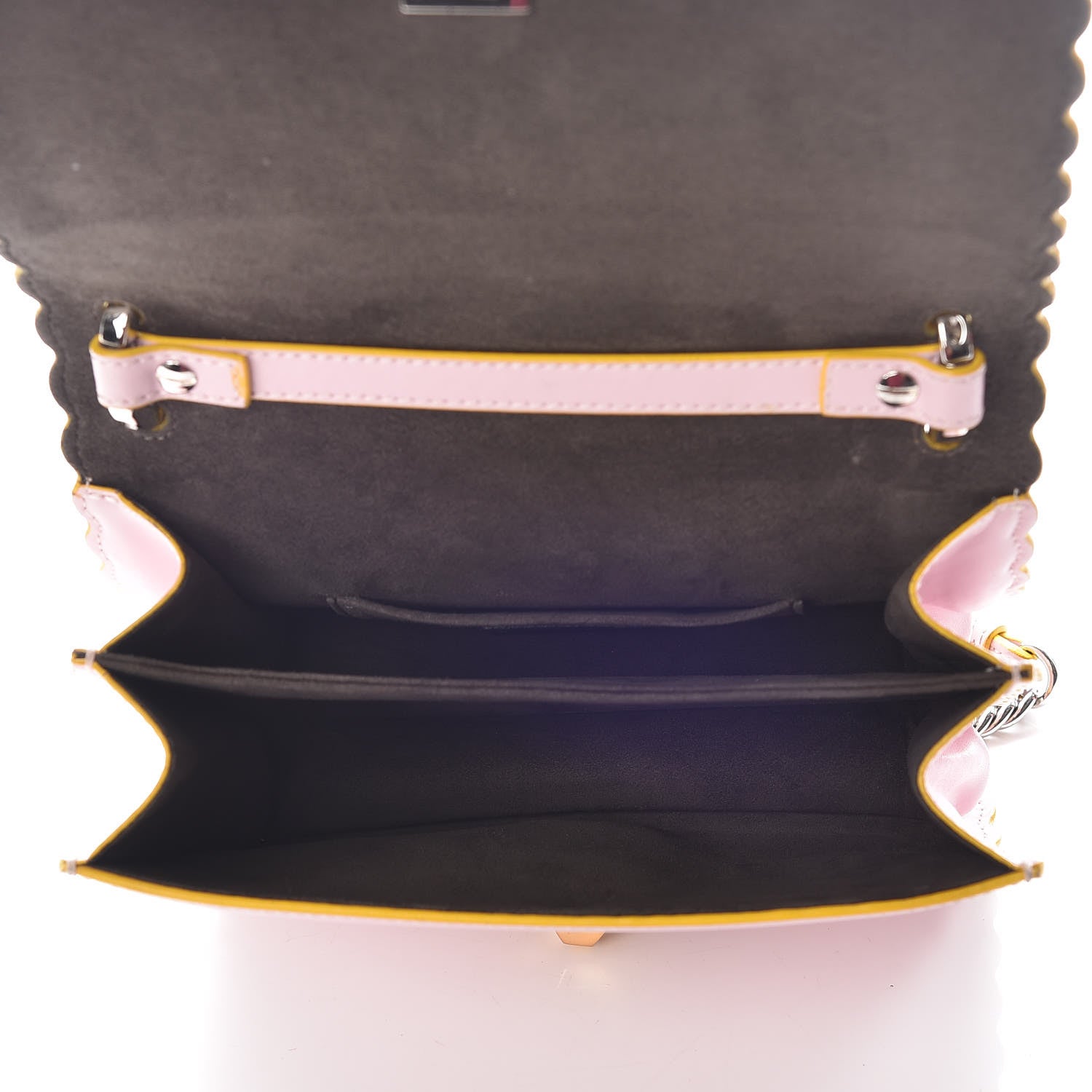 Fendi Vitello Liberty Scalloped Studded Small Kan I Shoulder Bag Peonia 7 of 9