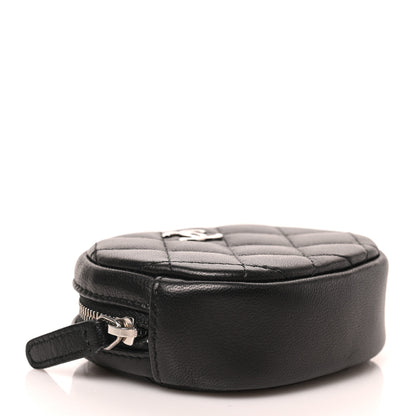 Chanel Lambskin Quilted Zip Around Classic Coin Purse Black 4 of 7