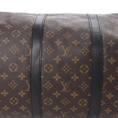 Louis Vuitton Monogram Macassar Keepall Bandouliere 55 9 of 12