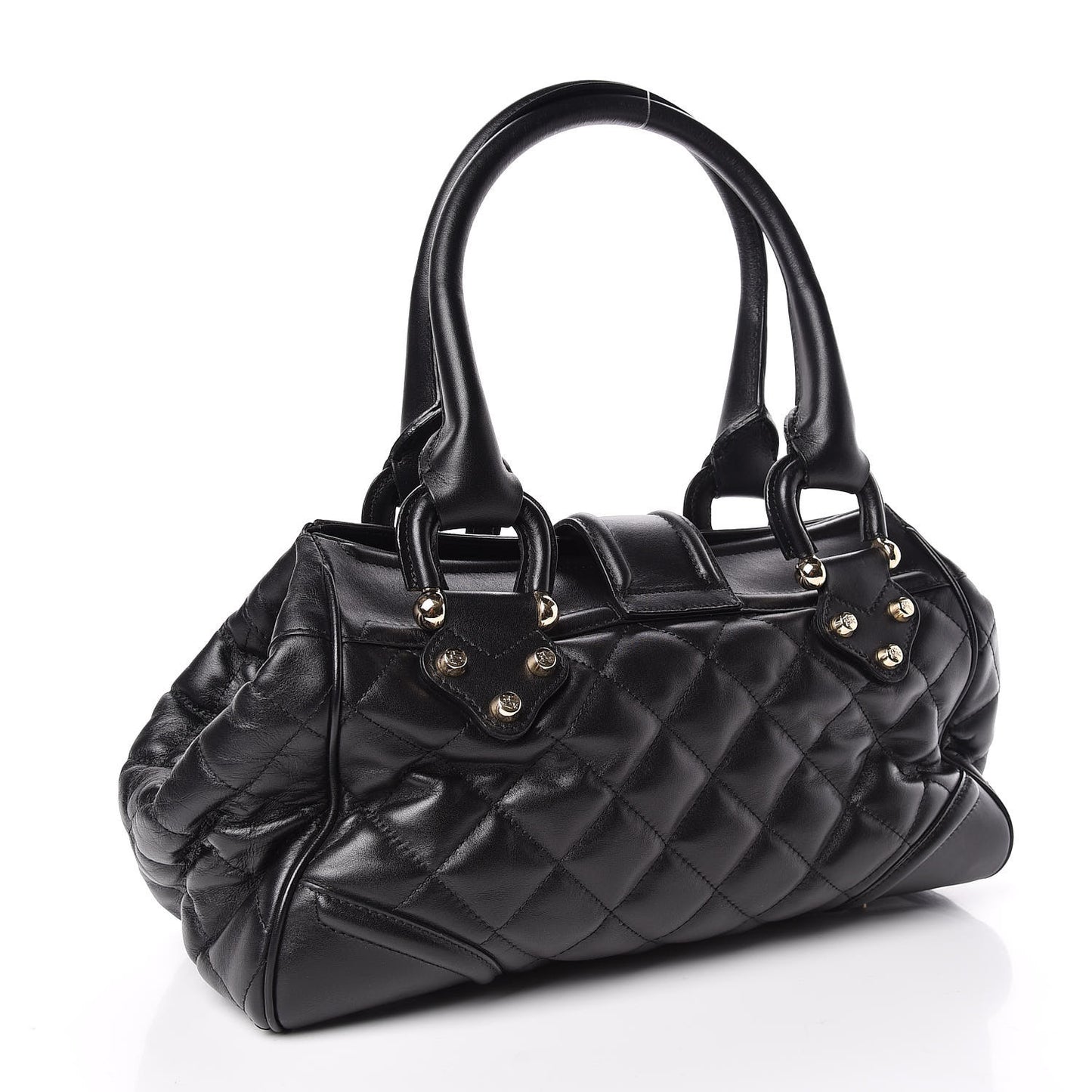 Calfskin Quilted Manor Tote Black
