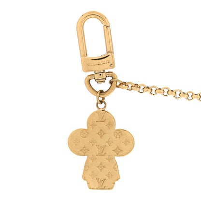 Louis Vuitton Metal Enamel Monogram Vivienne And Petula Best Friends Bag Charm Key Holder Gold 3 of 4