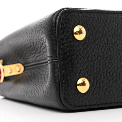 Louis Vuitton Taurillon Braided Capucines Mini Black 9 of 12