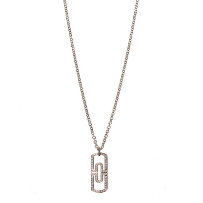 Bulgari 18K Rose Gold Diamond Parentesi Necklace 1 of 6