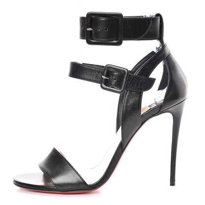 Christian Louboutin Kid Multipot 100 Sandals 36.5 Black 1 of 8