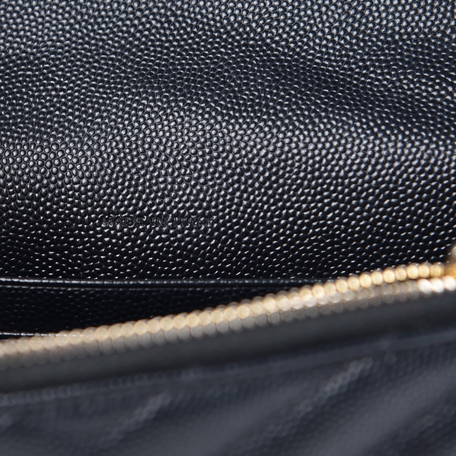 Saint Laurent Grain De Poudre Matelasse Chevron Monogram Envelope Chain Wallet Black 7 of 9