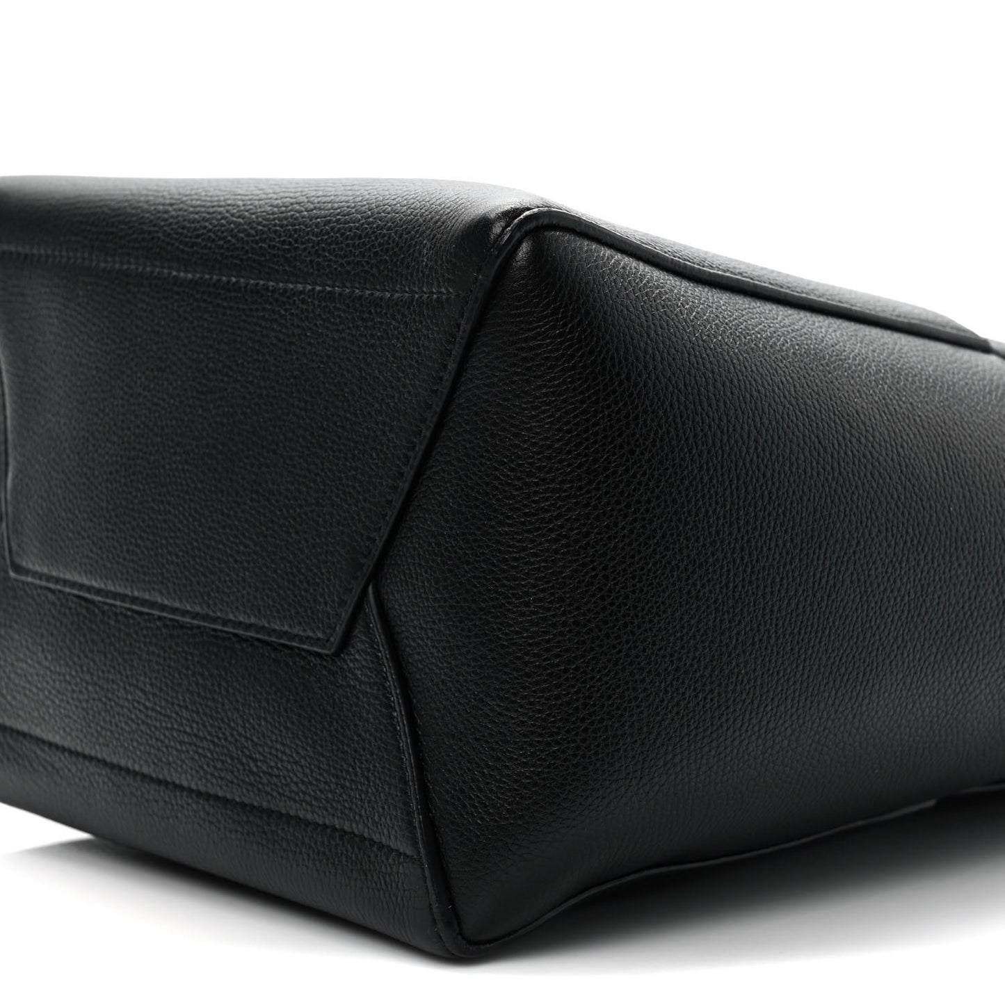Soft Grained Calfskin Sangle Bucket Bag Black