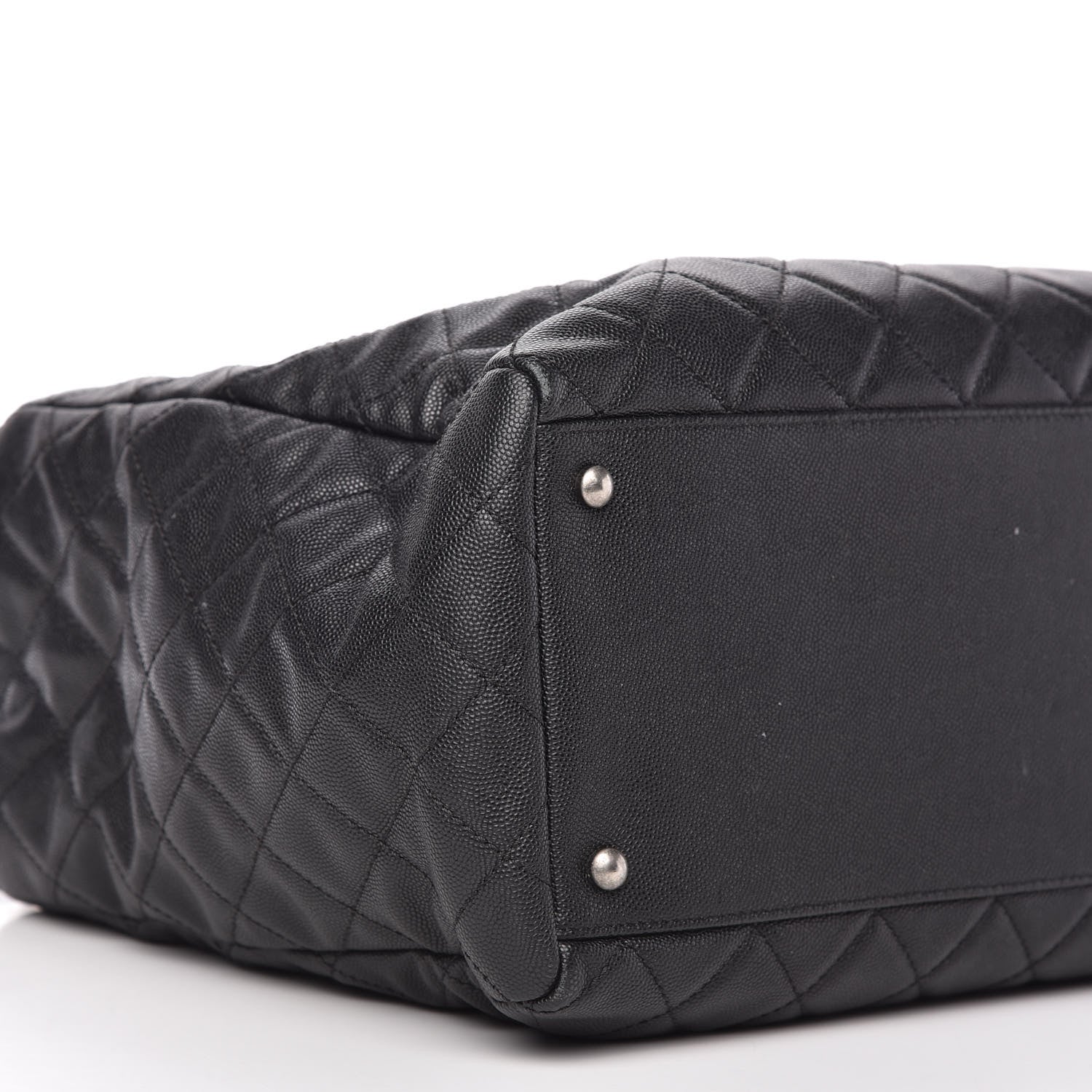 Chanel Caviar Lizard Quilted Large Coco Handle Shopping Tote Black 6 of 10