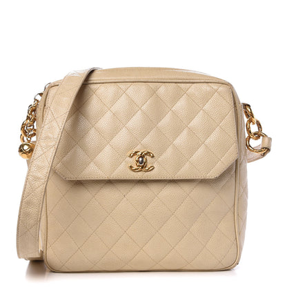 Chanel Caviar Quilted Shoulder Bag Beige Clair 1 of 19