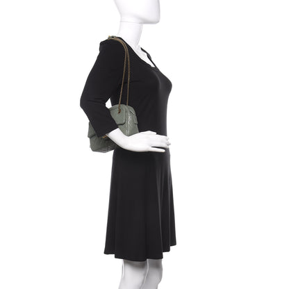 Chanel Sheepskin Quilted Trapezio Camera Case Green 3 of 12