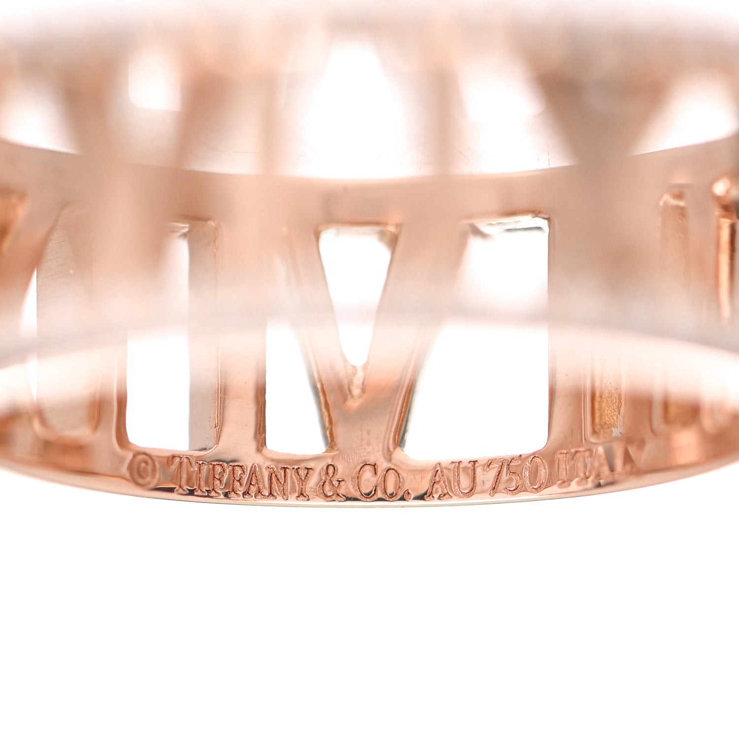 Tiffany 18K Rose Gold Diamond Atlas Open Pave Ring 49 4.75 4 of 5