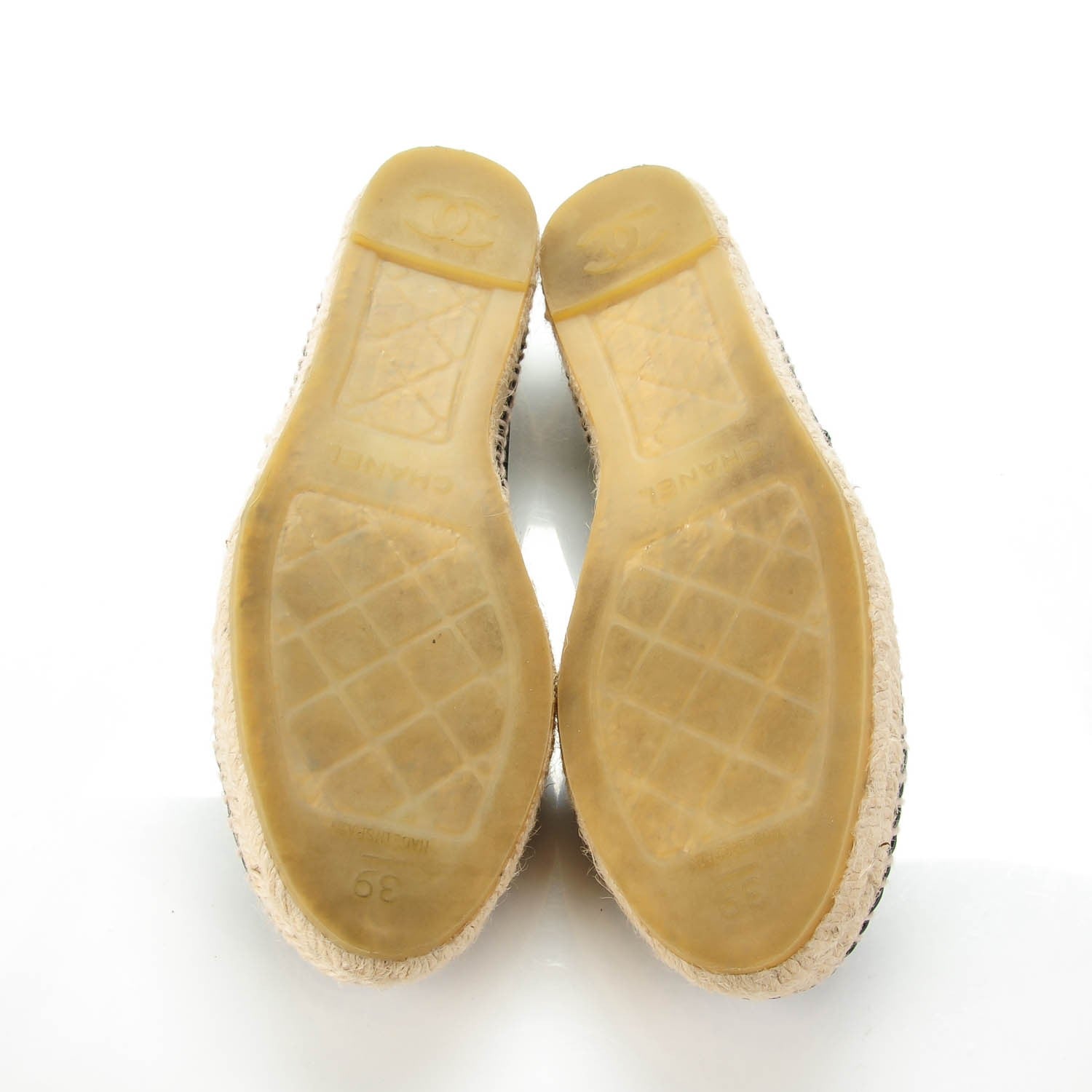 Chanel Lambskin CC Espadrilles 39 Black 6 of 10