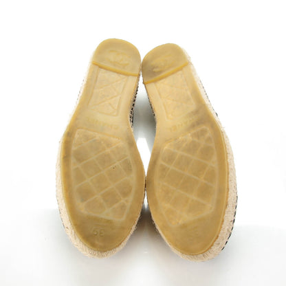Chanel Lambskin CC Espadrilles 39 Black 6 of 10