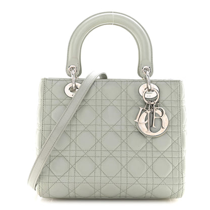 Christian Dior Lambskin Cannage Medium Lady Dior Green 1 of 17