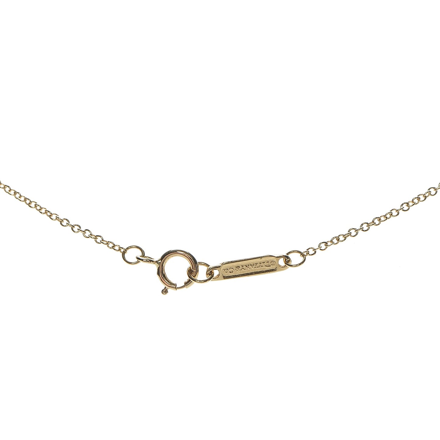 18K Yellow Gold Diamond Small T Smile Pendant Necklace