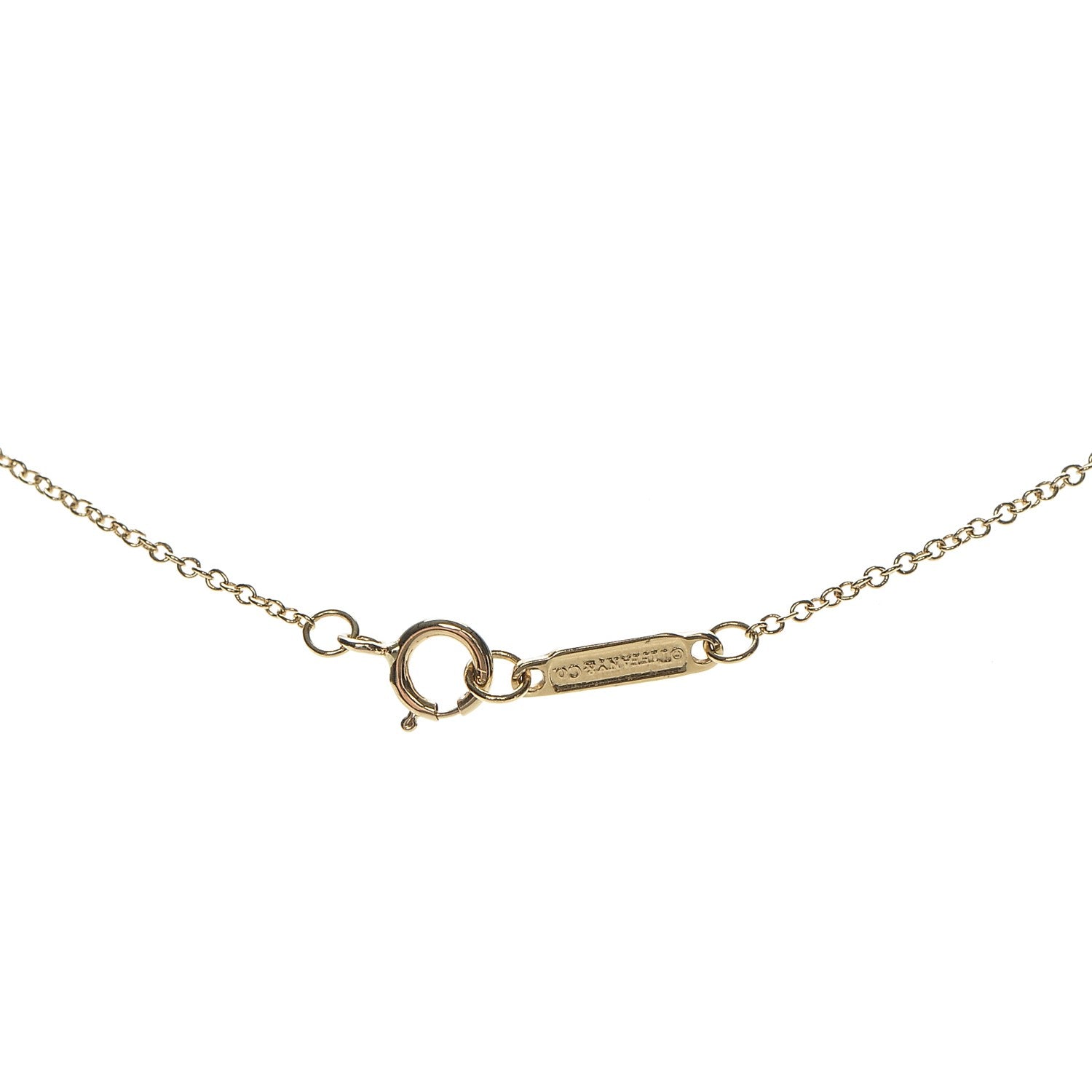 Tiffany 18K Yellow Gold Diamond Small T Smile Pendant Necklace 4 of 5