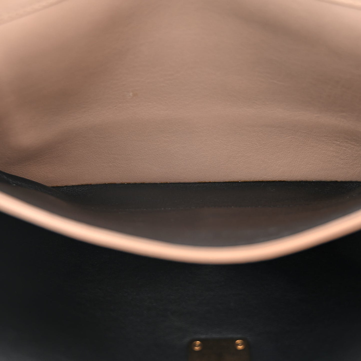 Lambskin Clasp Clutch Foldover Bag Beige