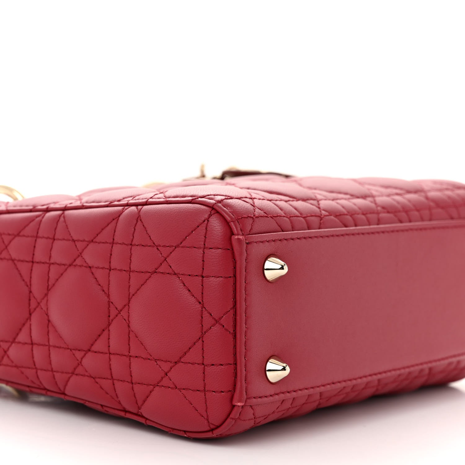 Christian Dior Lambskin Cannage Small My ABCDior Lady Dior Red 9 of 10