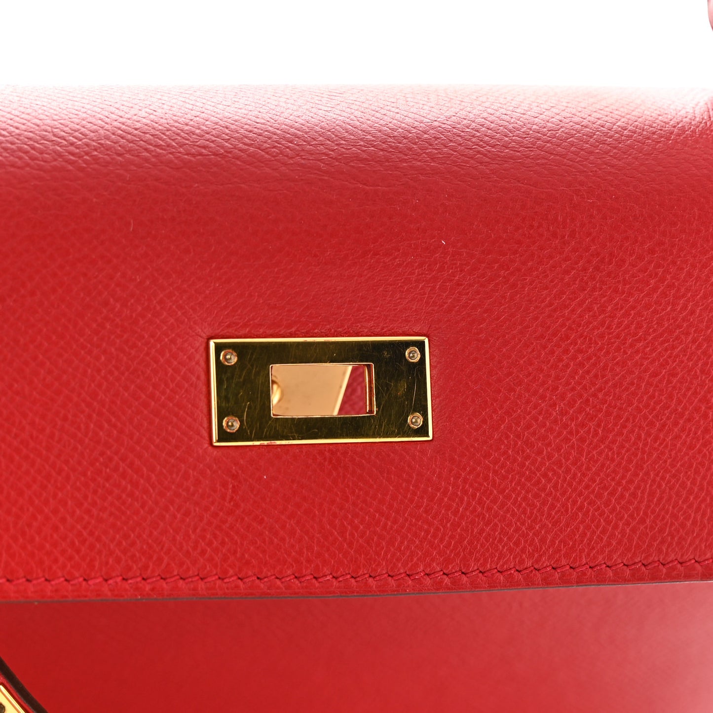 Epsom Kelly Sellier 28 Rouge Casaque