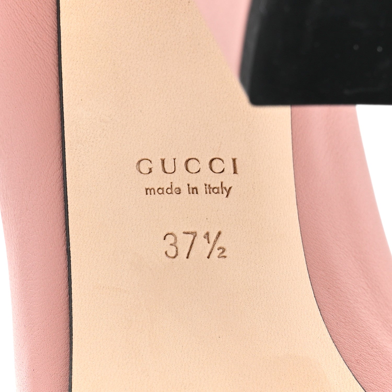 Gucci Calfskin Horsebit Block Heel Pumps 37.5 Soft Pink 7 of 8